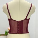 Lace Shapewear Sexy Bustier Top Sleeveless Front Long Back Short Belly Control Corset