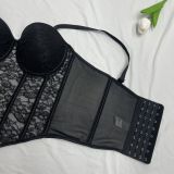 Lace Shapewear Sexy Bustier Top Sleeveless Front Long Back Short Belly Control Corset