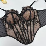 Lace Rhinestone Push-Up Shapewear Bustier Corset