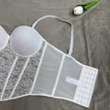 Lace Shapewear Sexy Bustier Top Sleeveless Front Long Back Short Belly Control Corset