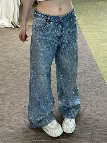 Rhinestone Starry Sky Jeans