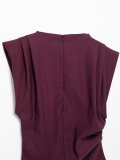 Pleated Detail Top with Statement Padded Shoulders
