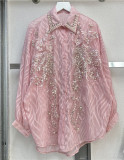Sequin Lace Rhinestone Blouse