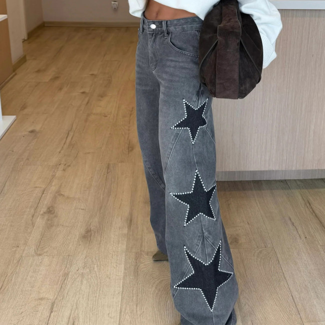 Five-Star Denim Pants