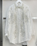 Sequin Lace Rhinestone Blouse