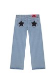 Star Print Crystal-Embellished Jeans