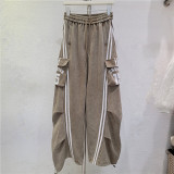 Striped Wide-Leg Trousers