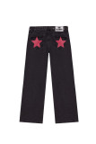 Star Print Crystal-Embellished Jeans