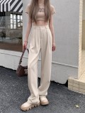 Women's High Waist Wide Leg Dressy Casual Trousers