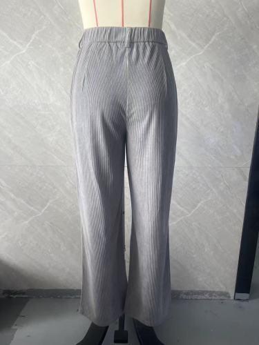 Women's Straight Leg Corduroy Casual Pants Spring/Autumn Trousers