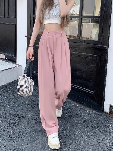 Women's High Waist Wide Leg Dressy Casual Trousers