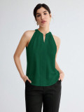 Solid Color Halter Sleeveless Top