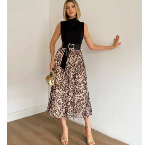 Sexy Leopard Print Mini Dress for Women