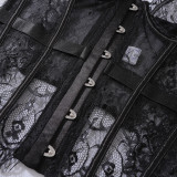 Lace Trimmed Underbust Corset & G-String Set