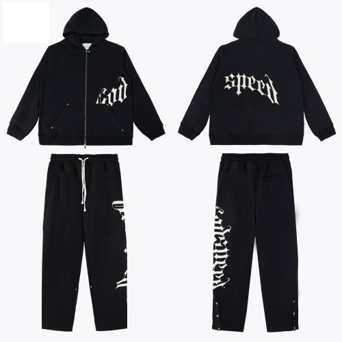 Custom Letter Print Hoodie & Joggers Set