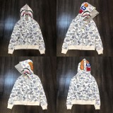 BAPE Style Shark Camo Zip Hoodie