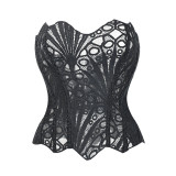 Fashion Asymmetrical Lace Shapewear Bustier Tops