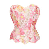 Fashion Asymmetrical Lace Shapewear Bustier Tops