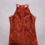 Fringe Sleeveless Bandage Dress