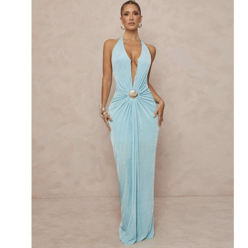 Tie-Waist Slimming Vacation Style Dress