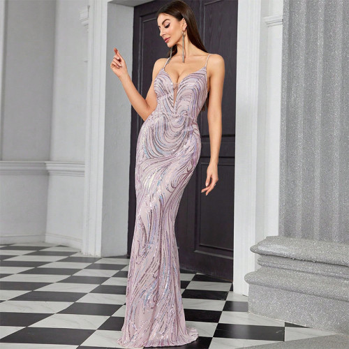 Sleeveless Bodycon Maxi Evening Dress