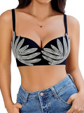 Silver 3D Crystal Outerwear Bustier