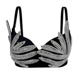 Silver 3D Crystal Outerwear Bustier