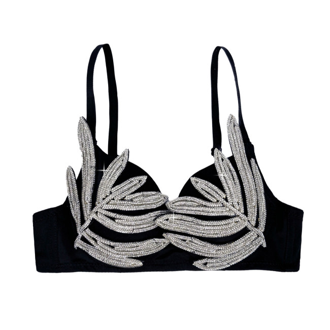 Silver 3D Crystal Outerwear Bustier