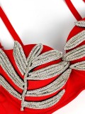 Silver 3D Crystal Outerwear Bustier