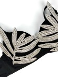 Silver 3D Crystal Outerwear Bustier