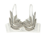 Silver 3D Crystal Outerwear Bustier