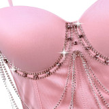 White Chain Diamond Corset