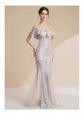Elegant Strapless Mermaid Evening Gown