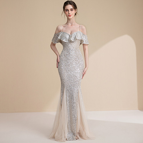 Elegant Strapless Mermaid Evening Gown