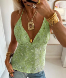 Sequined Embroidered Tank Top