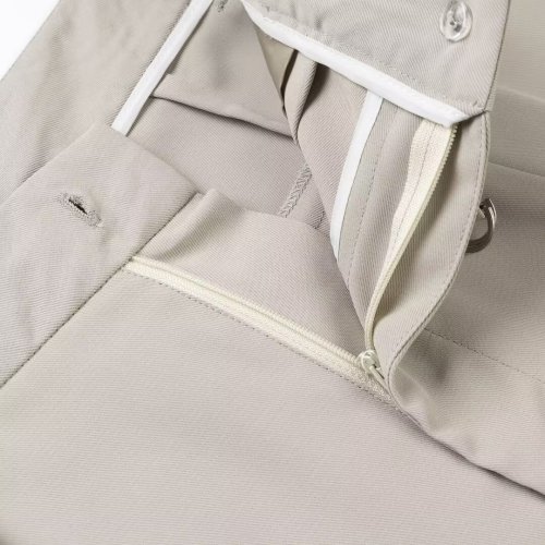 Casual High-Waisted Pleated Wide Leg Pants with Belt