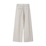Casual High-Waisted Pleated Wide Leg Pants with Belt