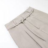 Casual High-Waisted Pleated Wide Leg Pants with Belt
