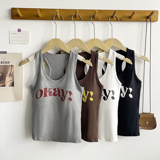 Printed Sleeveless Sports Tank Top
