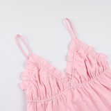 Pure Cotton Jacquard Cami and Long Pants Pajama Set