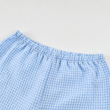 Women's Checkered Pajama Set with Ruffle