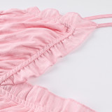 Pure Cotton Jacquard Cami and Long Pants Pajama Set
