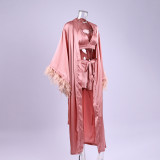 Seductive Satin Robe 3-Piece Loungewear Set