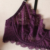 Lace Underwire Bralette and Thong Set