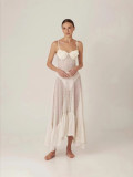 Floral Lace A-Line Sheer Strap Dress