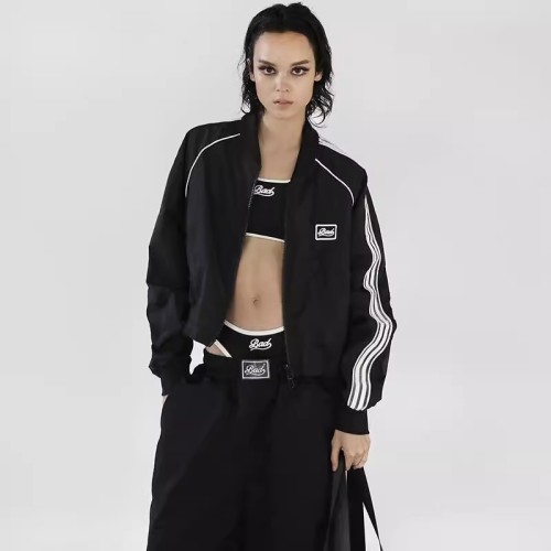 Retro Embroidered Baseball Jacket for Women