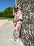 Stylish Casual Loose Short Sleeve Shirt Set