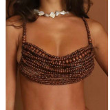 Unique Handmade Wood Bead Body Chain