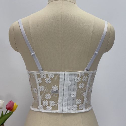Unique Lace Bodysuit with Floral Embroidery for Nightclubs