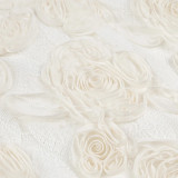 3D Rose Appliqué Ruffle Hem Spliced Cami Dress
